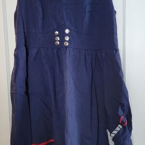 Her Universe Navy Blue Dress with Red Accents